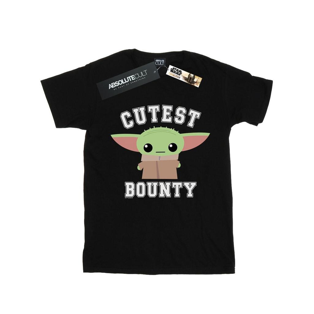 Star Wars Mens The Mandalorian Cutest Bounty T-Shirt