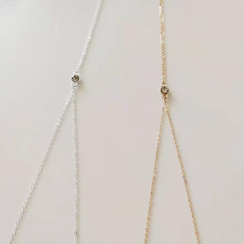 Пляжный стиль Цепочка на талию для женщин Модная простая со стразами и цирконом Женская сексуальная бикини-аксессуар Цепочка для тела