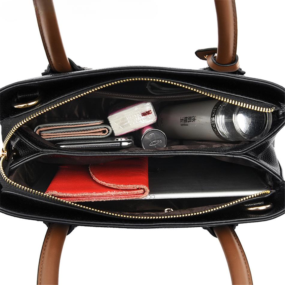 Качественные кожаные роскошные сумки, женские сумки, дизайнерские 2-слойные сумки через плечо для женщин, большая вместительная сумка-тоут Sac A Main