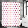 Valentine's Day Red Heart Shower Curtain, Bathroom Decorative Shower Curtain, Waterproof Shower Curtain with Hooks
