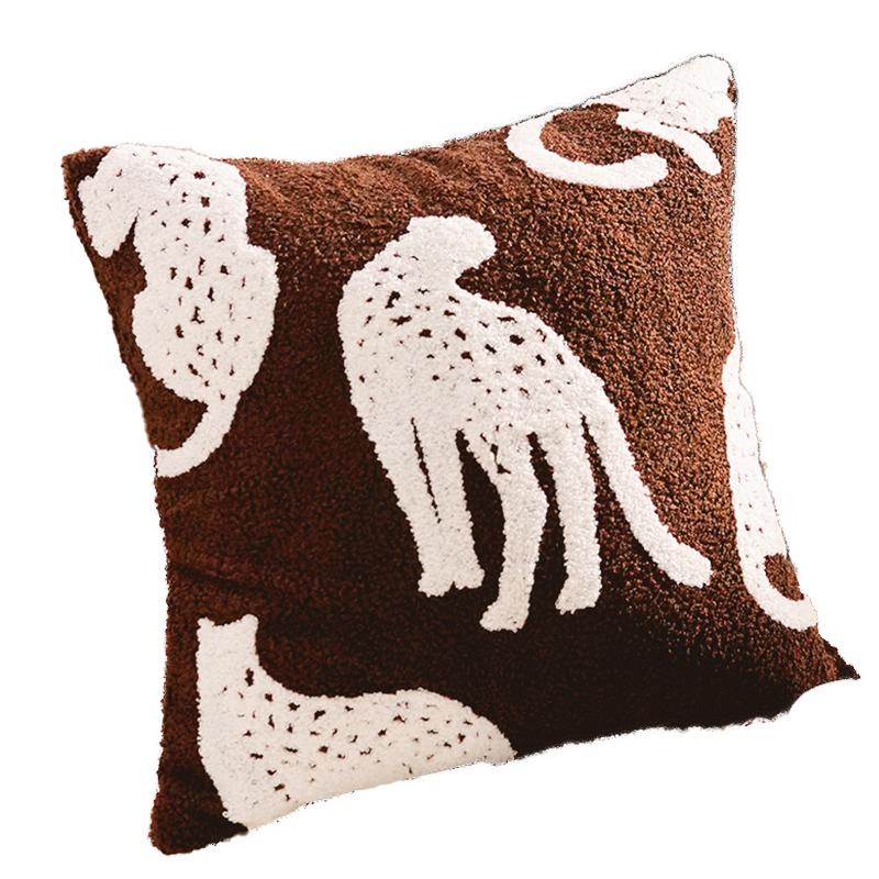 Brown Vintage Throw Pillow Sophisticated Sofa Throw Pillow Set Simple Bedside Cushion for Bedroom Decorative Throw Pillow