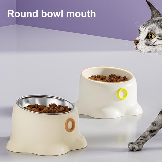 Elevated Pet Bowl Non-Slip Tilted Dog Food Dish Anti Vomiting Raised Pet Food Water Bowl for Medium Small Dogs Cats