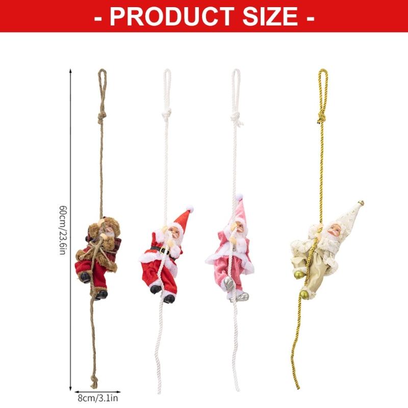 Украшения в виде куклы Санты на елку с веревкой, фигурка Санта-Клауса из смолы, подвесное украшение для домашней вечеринки