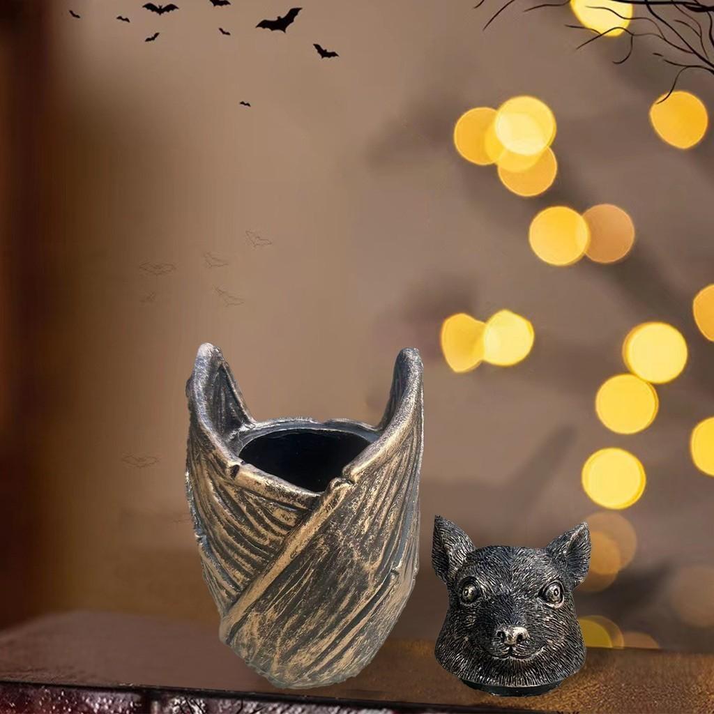 Готическая шкатулка для украшений в виде летучей мыши из смолы, подарок на Хэллоуин, органайзер для хранения украшений