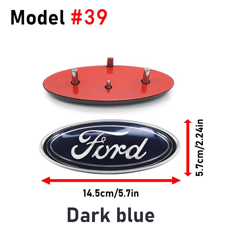 Car Front Hood Emblem For Ford Focus Fiesta Ranger Mondeo S-MAX Kuga Mustang F150 F250 F350 MK2 Rear Boot Trunk Logo Accessories CVX1