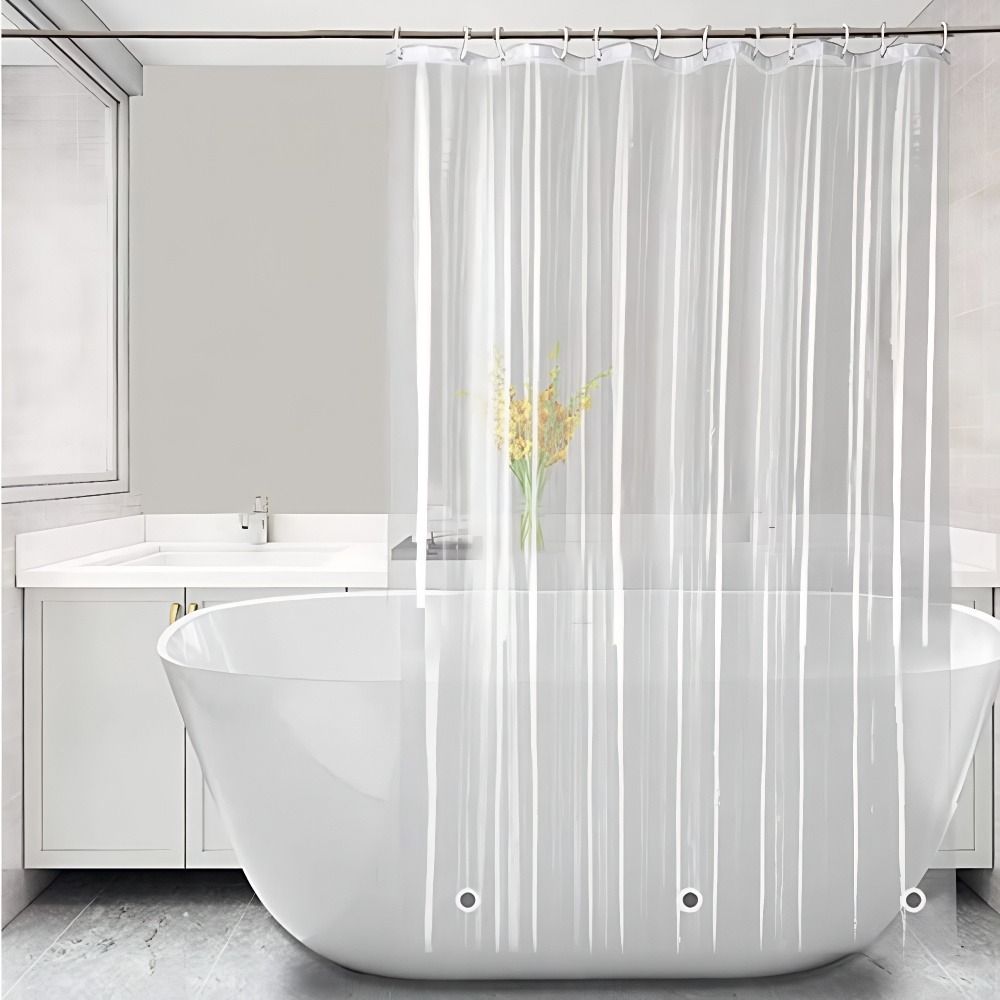 Waterproof Weighted Magnet Clear Shower Curtain Bathtub Partition Curtain Living Room