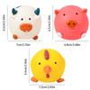 Squeaky Round Pet Toys - Pig & Chicken Head Shapes, Chew Toys for Puppies, Teeth Cleaning & Grinding, Durable Dog Play Toys,