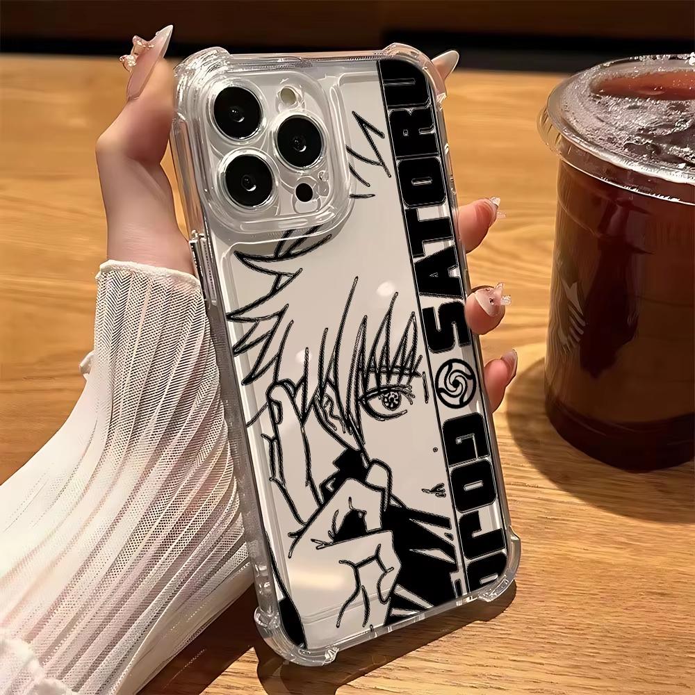 Чехол для телефона Jujutsu Kaisen Годжо для iPhone 17 Air 16 e 15 14 13 12 11 Pro Max Plus Mini SE 2020 2022 Ударопрочный чехол