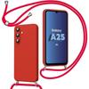 Case - BOOLING - for Samsung Galaxy A25 5G - Shockproof - Adjustable Cord - Red