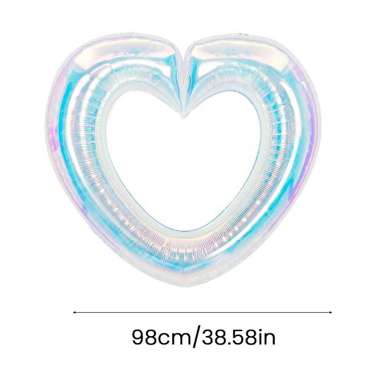 2 Pcs Iridescent 4D Balloons Large Holographic Foil Balloon Rainbow Mylar Aluminum Balloon for Birthday Wedding Baby Shower Party Decoration