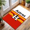 Astros Logo & Stripes Design Patterned carpet, non slip mat suitable for living room and bedroom sofas