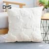 Plush Rabbit Pillow Cover 18 X 18 Inch Throw Pillow Cover Farmhouse Decor Pillow Case with Invisible Zipper for Sofa Bed Car Spring Decoration