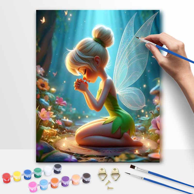 Disney Tinker Bell oil painting art kit handmade painting diy home decoration