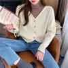 Knitted Sweater Cardigan for Women Autumn and Winter Solid Color Short Sweater Jacket for Women