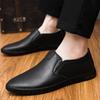 Fashion 2024 Men Leather Shoes Moccasins Men's Sneakers Slip On Men Lazy Shoes Lightweight Loafers Male Breathable Outdoor Walking Shoes