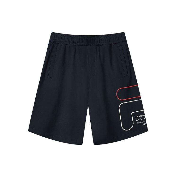 Fila Вязаные повседневные спортивные шорты с логотипом-буквой для мужчин, шорты, Легендарный-Синий F11M138613F-NV
