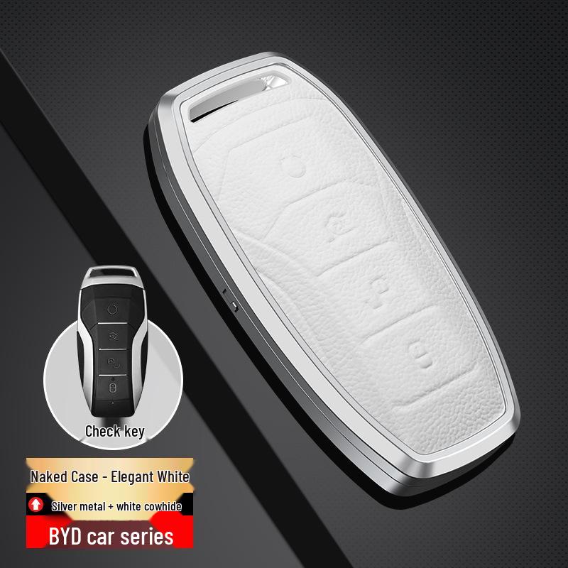BYD Car Key Fob Case: Qin Pro, Song PLUS, Han MAX, Tang E9 - Aluminum Alloy Shell and Buckle