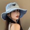 Осенняя шляпа женская шляпа для альпинизма на открытом воздухе большой обхват головы показывает лицо маленькая шляпа-ведро ретро универсальная выстиранная ковбойская шляпа