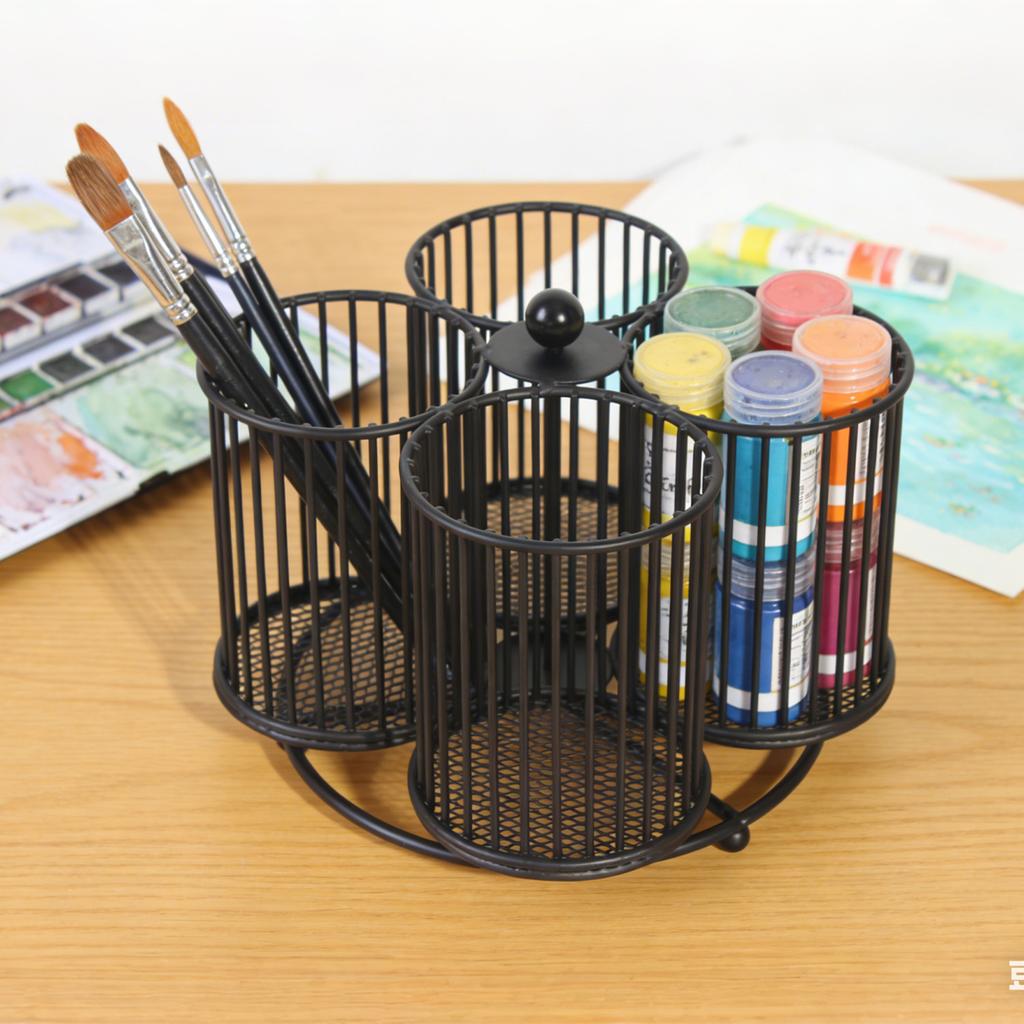 Rotating Desk Pen Holder Multi-function Office Storage Box Custom Logo Stationery Storage Bulk