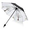 Children's Umbrella Fresh Vinyl Sun Umbrella Sunshine and Rain Anti-UV Parasol Women's Sunscreen Tri-fold Umbrella Printed LOGO