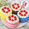 Kawaii Cake Медленнорастущие сжимаемые игрушки для снятия стресса для детей Мягкая игрушка для снятия стресса из искусственной кожи Имитация еды Сжимаемая игрушка для торта