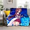 Anime SAO Sword Art Online Printed Oversized Manta Sofa Bed Cover Soft and Hairy Blanket Plaid Soft Warm Flannel Throw Blankets
