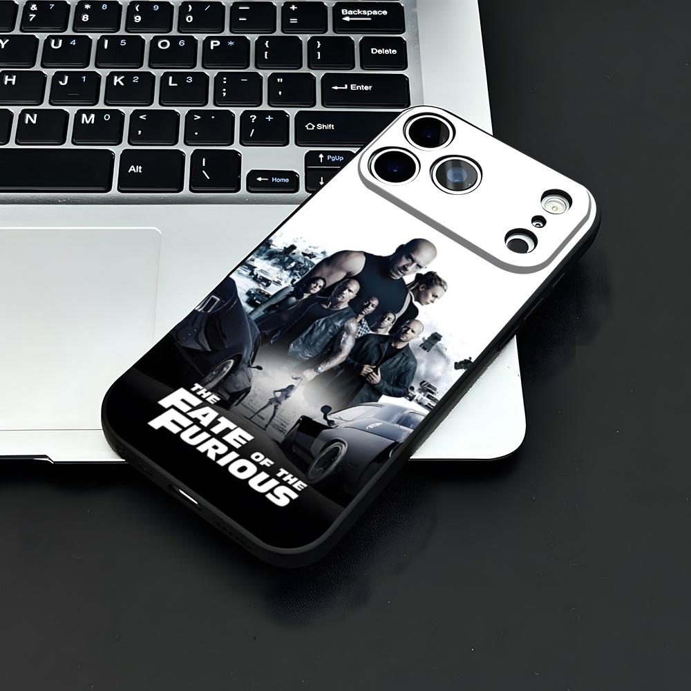 F-Быстрый И F-Яростный Чехол Для Телефона Для IPhone 17 Air 16 E Pro Max 15 14 13 Mini 12 Pro 11 Max Plus Черный Мягкий Чехол