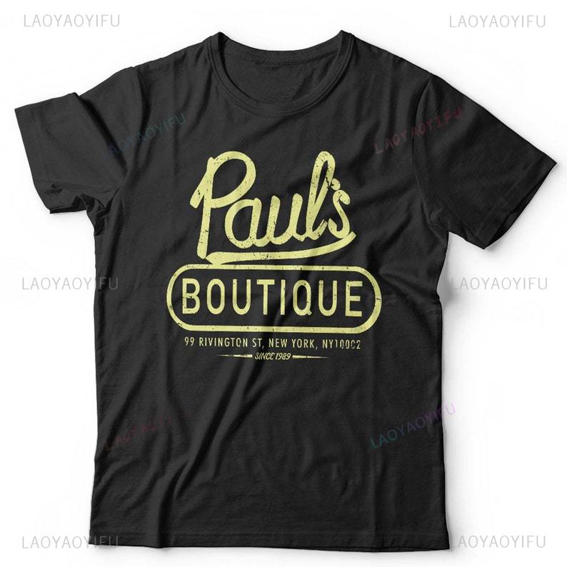Pauls Boutique Футболка Унисекс Beastie Boys 80-х Хип-хоп Рэп Винтаж Ретро С коротким рукавом Классический крой Хлопок Дышащая Camisetas