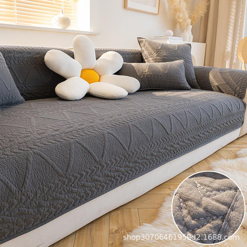 Подушка для дивана Универсальная для четырех сезонов Летний нескользящий коврик Доступная роскошь Простой современный Высококлассный чехол для дивана Чехол для подушки сиденья Ткань