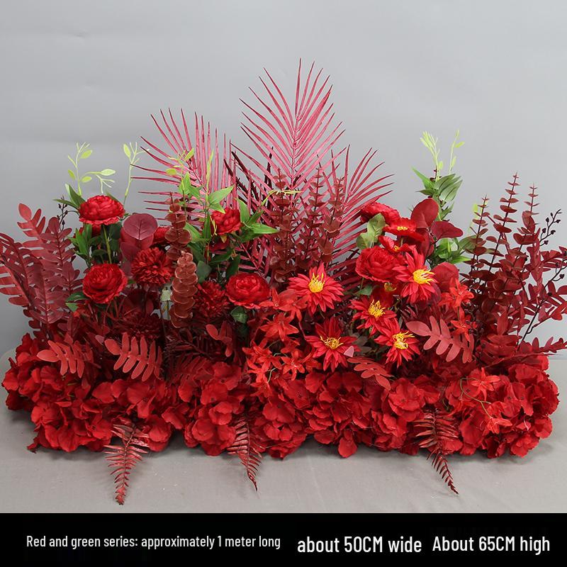 Wedding Aisle Floral Arrangement: Artificial Flower Basket & Row Decoration