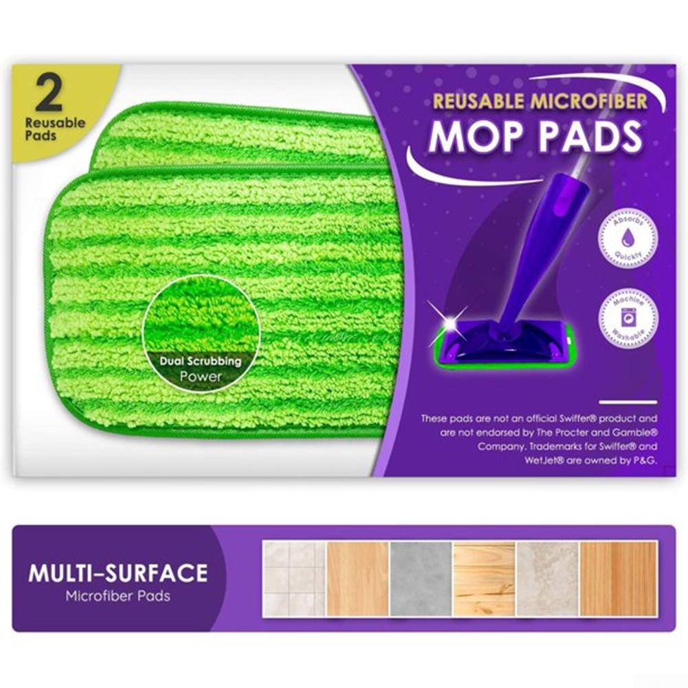 Mop Pads Mop Refills Office Reusable 12 Inch 2 Pcs