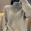Women's Cashmere Sweater Qinghe Cashmere 30% Cashmere 70% Wool Autumn and Winter Pullover Warm and Fashionable