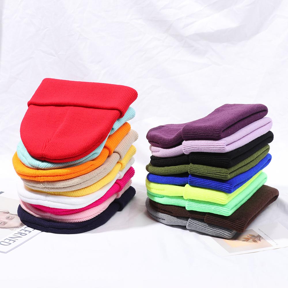 Ladies Casual Cap Woman/Men Female Beanie Caps Winter Autumn Hats Knitted Beanies Warmer Bonnet