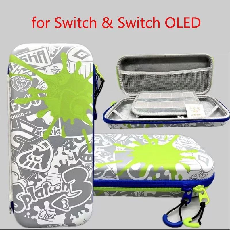 Чехол для переноски, совместимый с моделью Nintendo Switch OLED, легкий водонепроницаемый защитный чехол для хранения, аксессуары с 10 игровыми картриджами