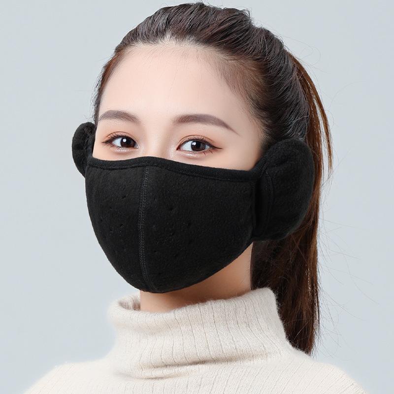 Women Men Winter Warm Cold-proof Earmuffs Windproof Mouth Cover Female Outdoor Mask Cycling Ear Warmer