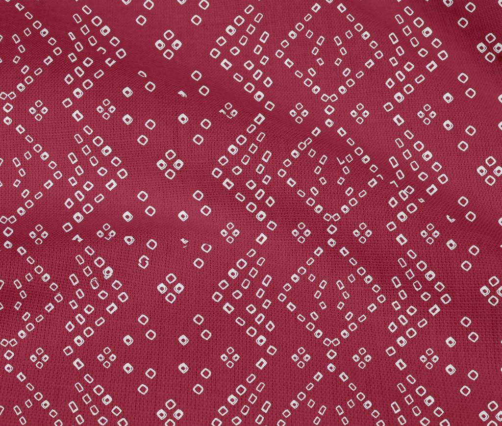 oneOone Cotton Flex Carmine Red Fabric Small Motif Bandhani Sewing Material Print Fabric By The Yard 40 Inch