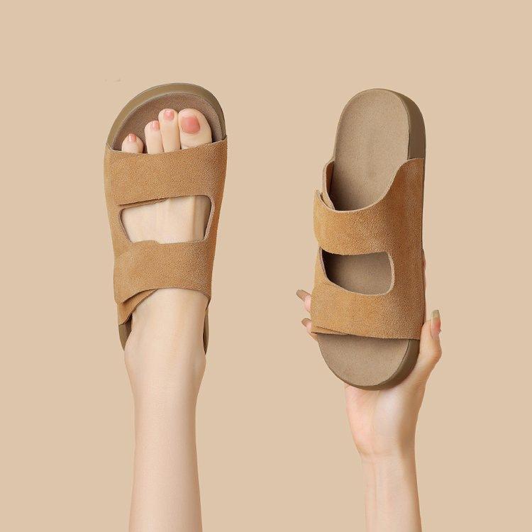 Thick-soled Roman Slippers Women's 2025 New Summer Outer Wear with Skirts Versatile Height Increase Casual Soft-soled Cool Slippers