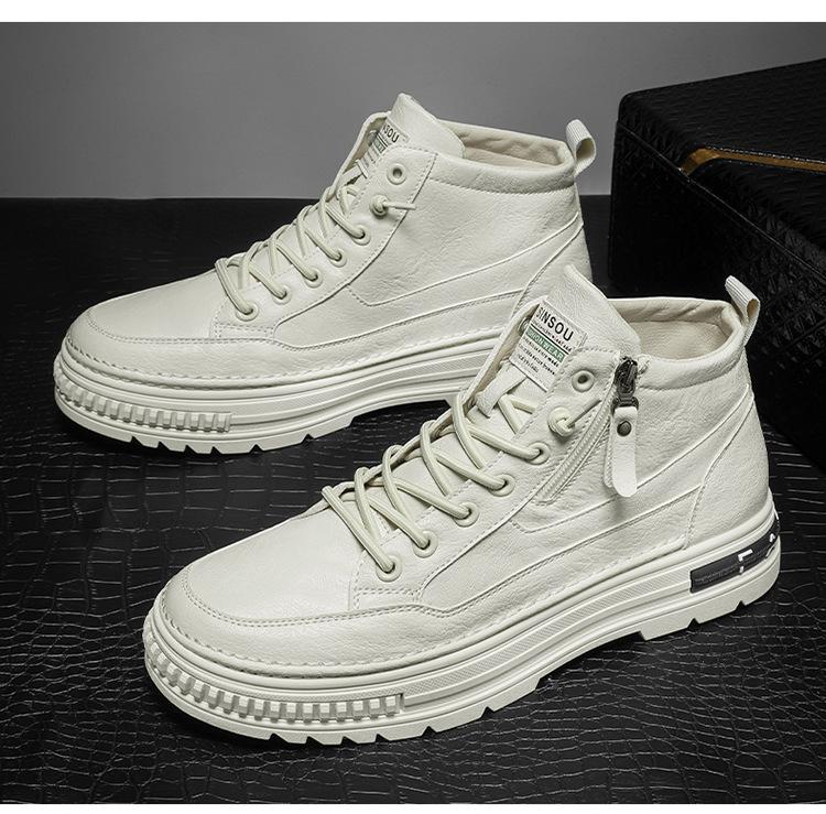 High Top Board Shoes for Men Autumn/winter 2024 Fashion Trend for Men  Small White Shoes