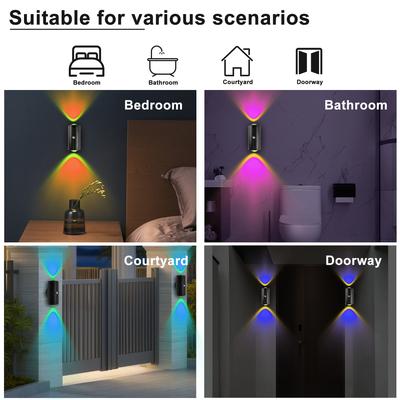 Светодиодный ночник с градиентной RGB-подсветкой и датчиком движения, настенный светильник, перезаряжаемый, с регулируемой яркостью, для помещений, магнитный светильник для ступеней 2025