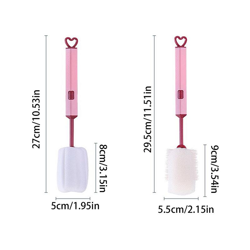 1 шт. Мягкая губка для мытья чашек с длинной ручкой, губка для бутылок, щетка для мытья бутылок, стеклянных чашек, мытья и чистки кухни