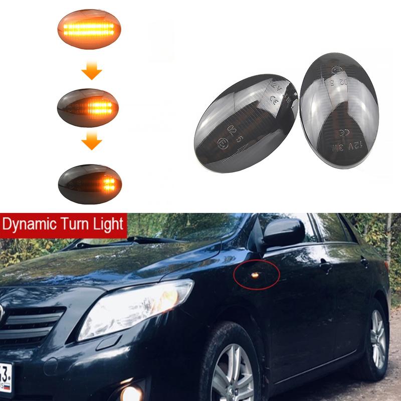 Dynamic Car Light LED Flashing Turn Signal Side Marker Lamp   09.2000-12.2009 For Opel Corsa C (X01)