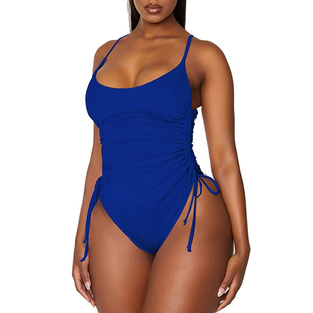 Women's Fashion Sexy Solid Color One-Piece Bikini Beach Swimsuit