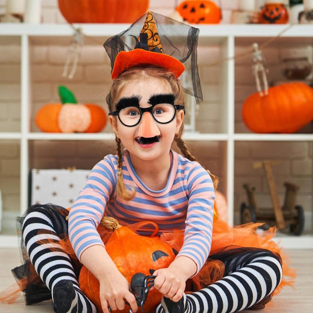 2025 новые очки-маскарад на Хэллоуин и усы смешной большой нос фестивальный подарок принадлежности костюмы для косплей-вечеринки для детей