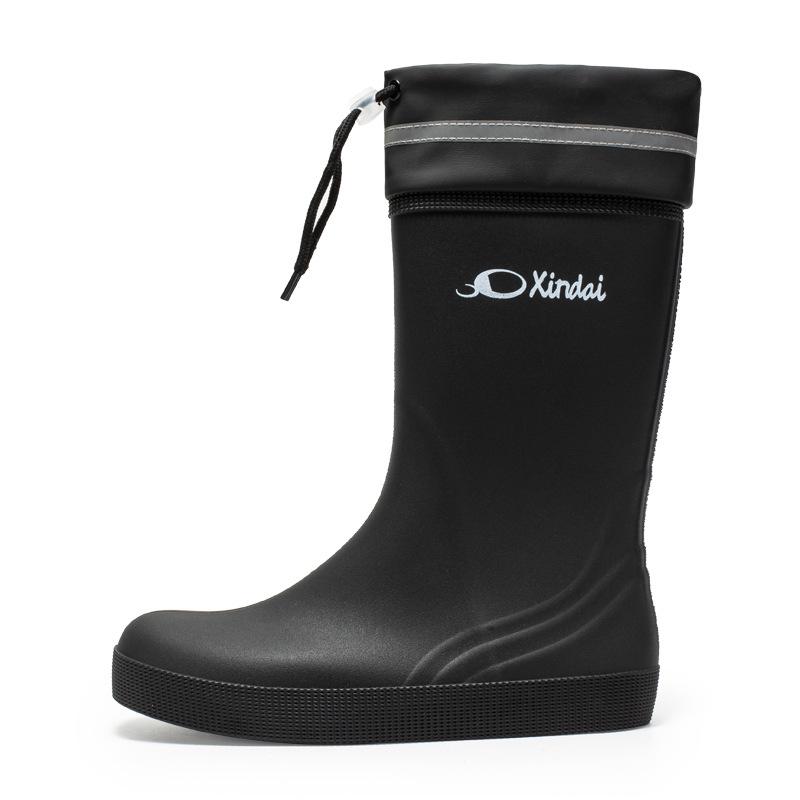 Модные женские и мужские непромокаемые сапоги средней высоты с нескользящей подошвой — износостойкая резиновая обувь для работы и мойки автомобиля