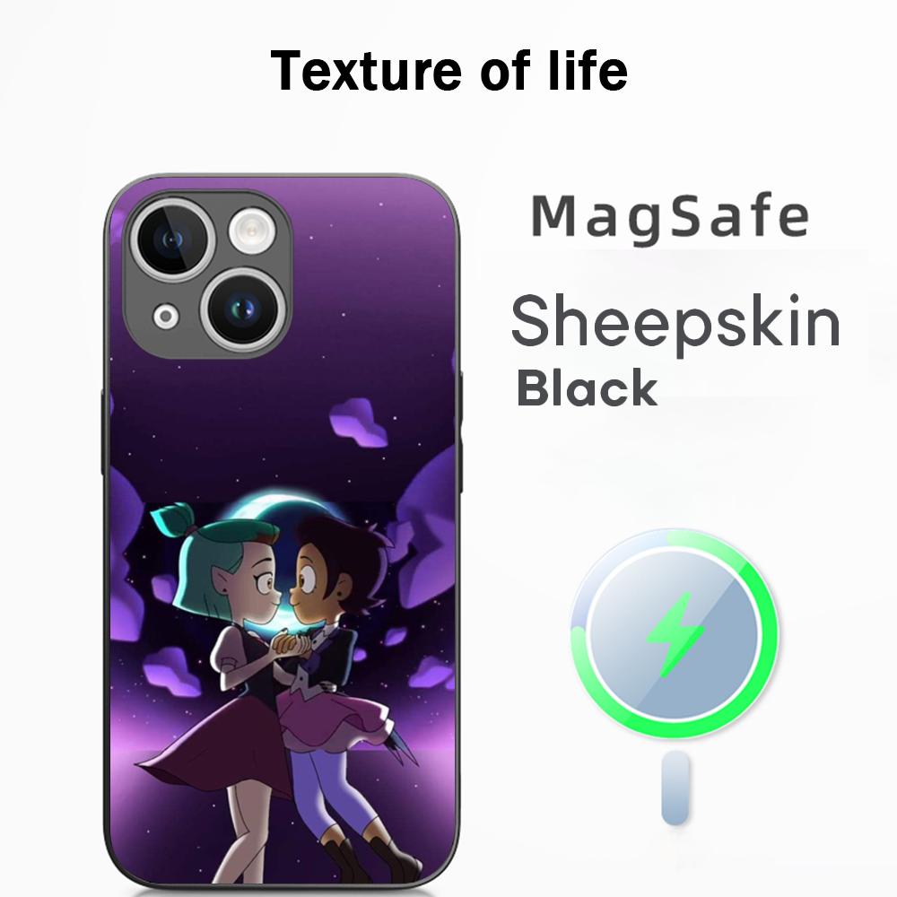 Супер Горячий Мультяшный Чехол для Телефона Совиный Дом Для iPhone 17 16 15 14 13 12 Plus Pro Max Высококачественный Роскошный Magsafe Овечья Кожа