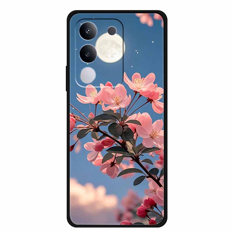 For vivo T4x Cover Silicone TPU Phone Case Funda for vivo T4x 5G V2437 Black Back Bumper Soft Protector Cartoon Anime Cute Capa