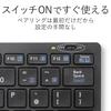 Клавиатура ELECOM Bluetooth Pantograph Mini Keyboard совместима с Android Black Windows, Mac, iOS, [Облегченная модель] TK-FBP102XBK