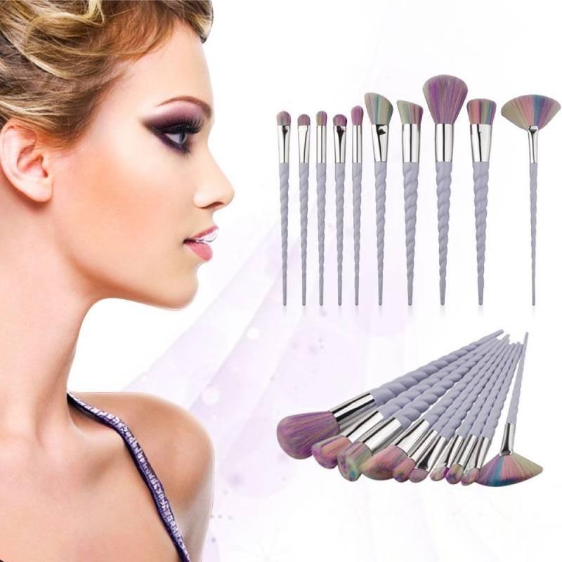 Набор кистей для макияжа Unicorn Makeup, спиральные, стильные и удобные, мягкий материал, нейлон