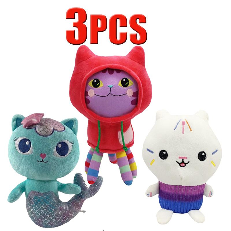 ## in Gabby Dollhouse Plush Toy Mercat Cartoon Stuffed Animals Smiling Cat Car Cat Hug Gaby Girl Dolls Kids Birthday Gifts