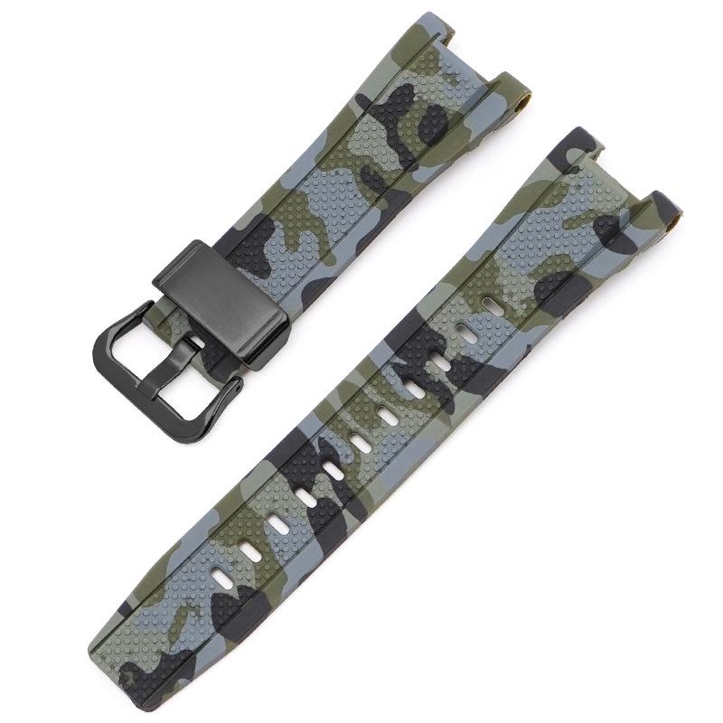Смоляной ремешок для Casio G-Shock GST-W300 GST-S300 GST-S210B GST-S110 GST-W110 Мужской Замена Камуфляжный Резиновый Ремешок для Часов Браслет